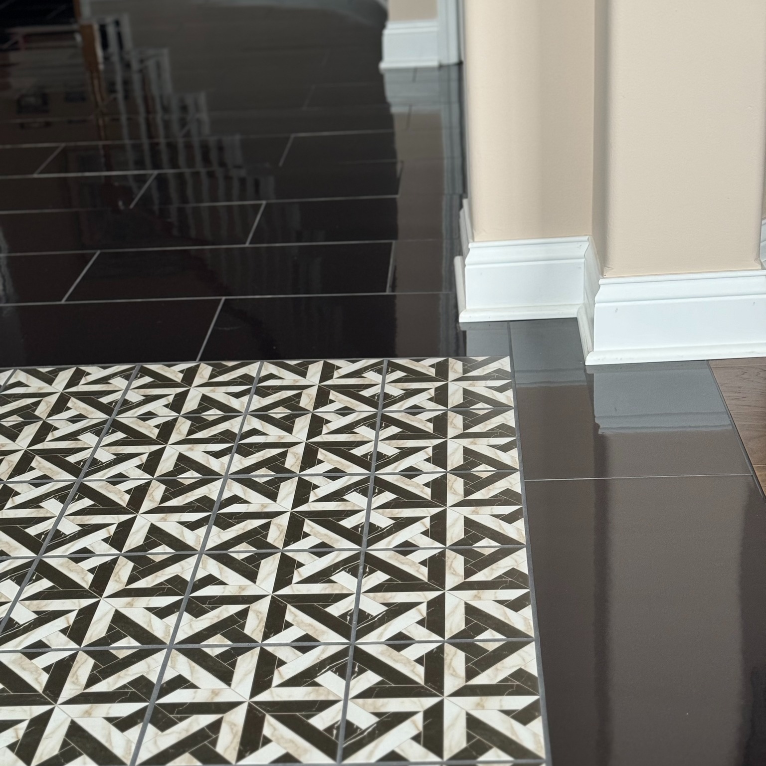 porcelain tile inlay floorscapes ohio